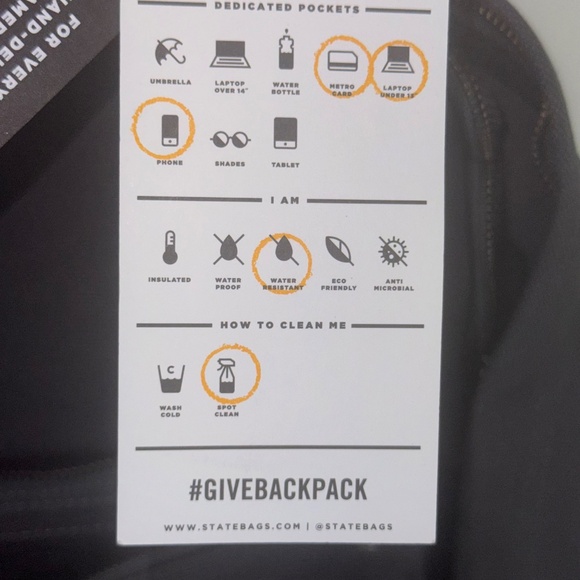 STATE Lorimer Backpack – Rare Canvas Black | NWT | Discontinued & One of a Kind - Picture 4 of 14